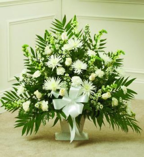 White Sympathy Floor Basket Premium
